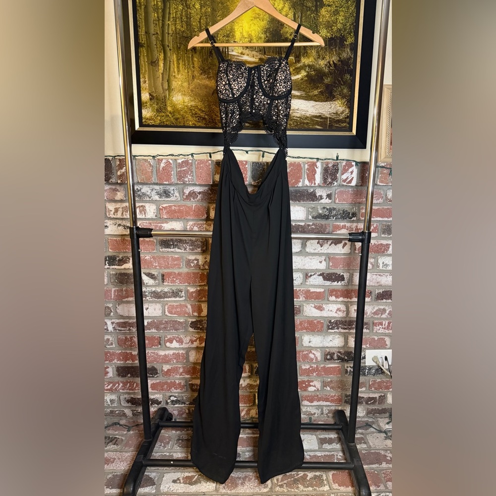Women’s Elegant Black Lace Jumpsuit Romper
